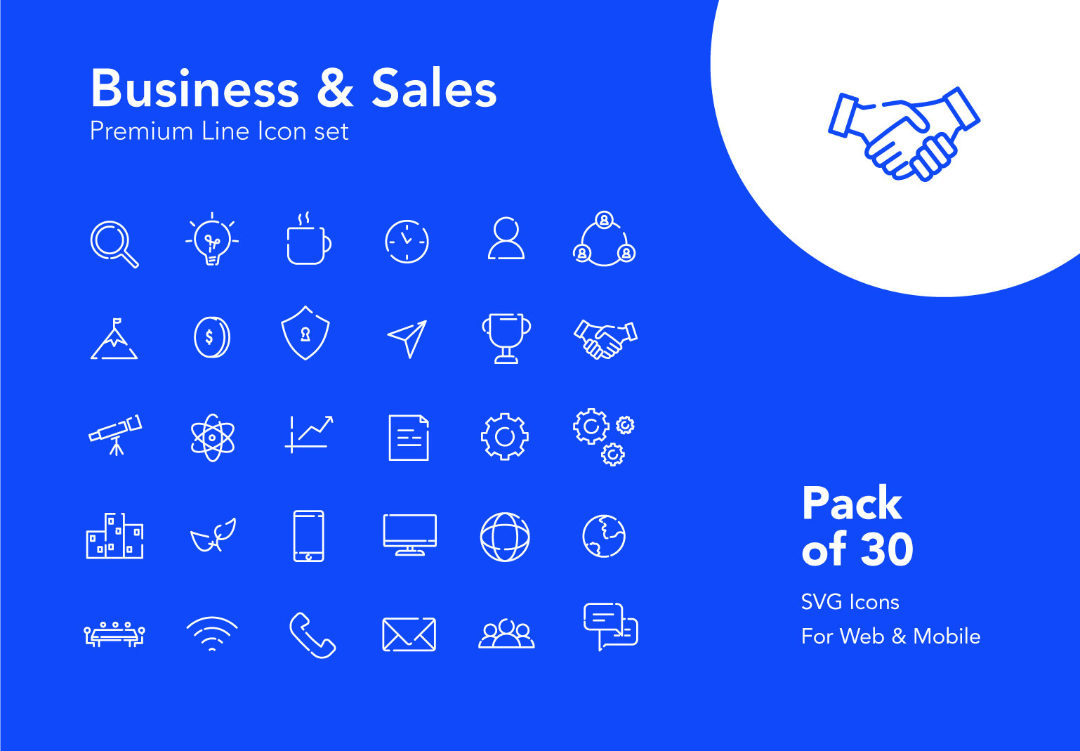 30 Premium Business Icons, a Graphic by Akriti Bhusal