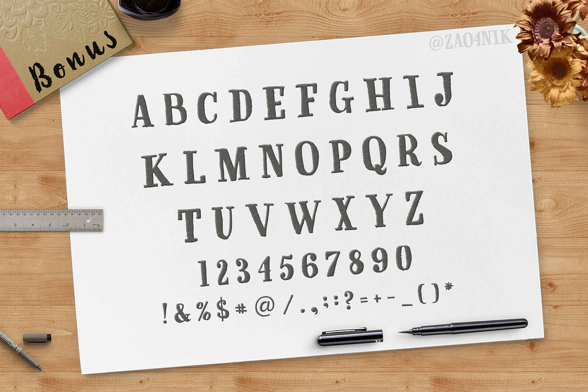 60% discounBrush Font + 1 Serif Font preview 3