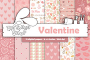 Valentine Paper pack, a Pattern Graphic by Zlatoena Clipart (Thumbnail 1 of 4)