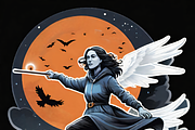 Midnight Witch:10 Moody PNG Artworks, an Illustration by ETARA by Mea Hau (Thumbnail 6 of 6)