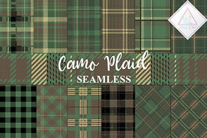 Camo Plaid Digital Paper