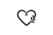 Floral Heart Frame Silhouette Pack, an Illustration by Artivon (Thumbnail 43 of 49)