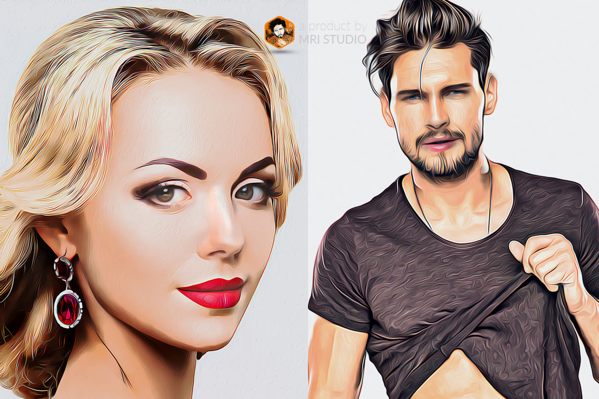 Digital Oil Art Photoshop Action, an Action Add-On by MRI STUDIO (Photo 7 of 10)