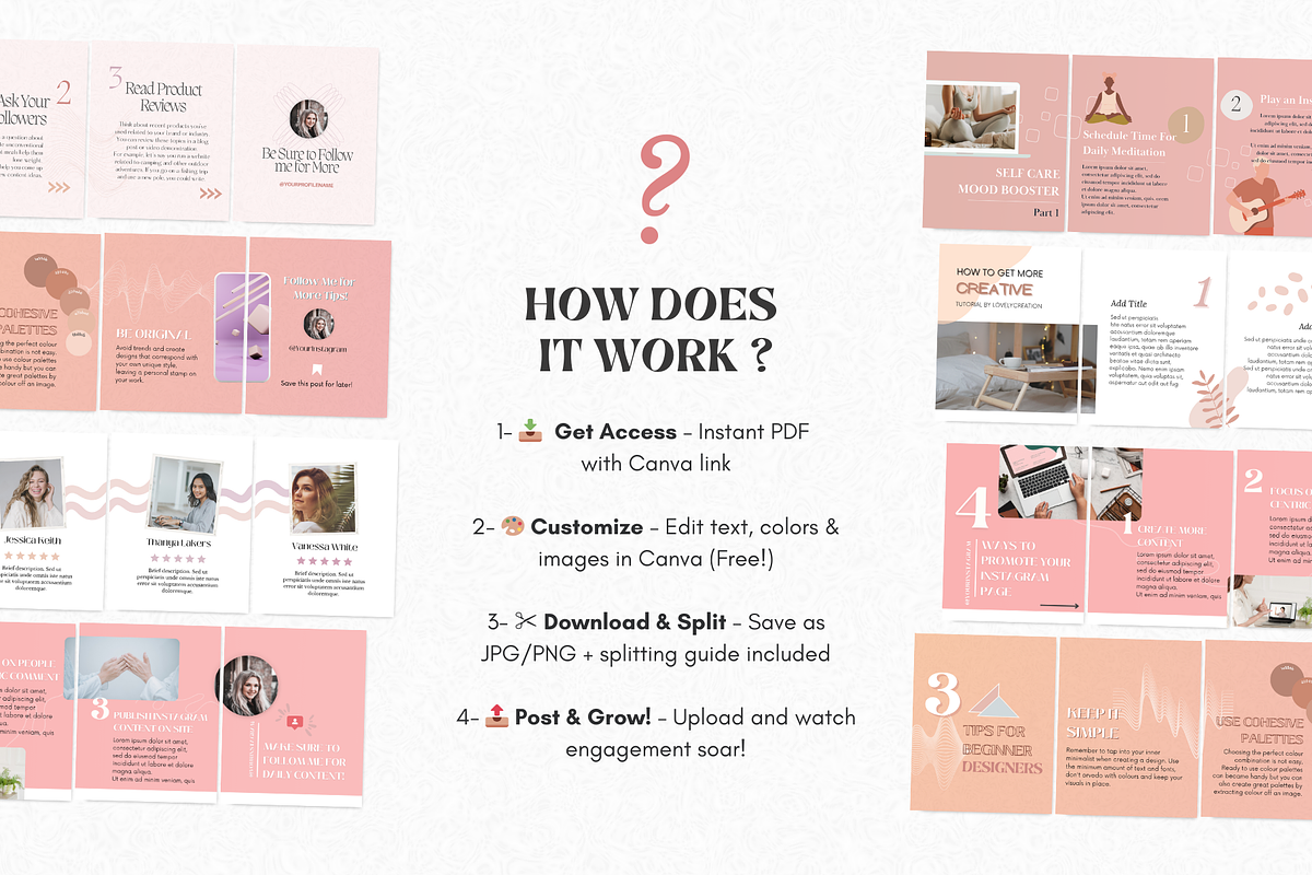 Canva Instagram Carousel Template, a Social Media Template by PittaFinePrint (Photo 3 of 10)