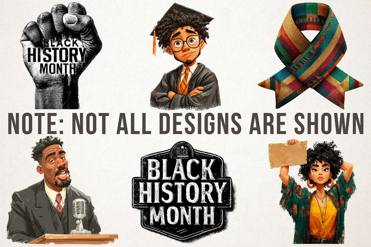 Black History Month PNG Bundle, an Illustration by RobertsArt (Photo 4 of 5)