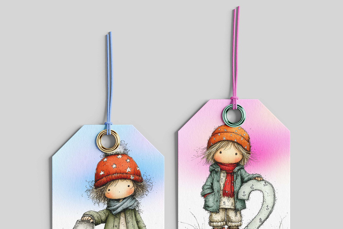 Birthday Cartoon Kid Character Clipa, an Illustration by one-touch (Photo 2 of 6)