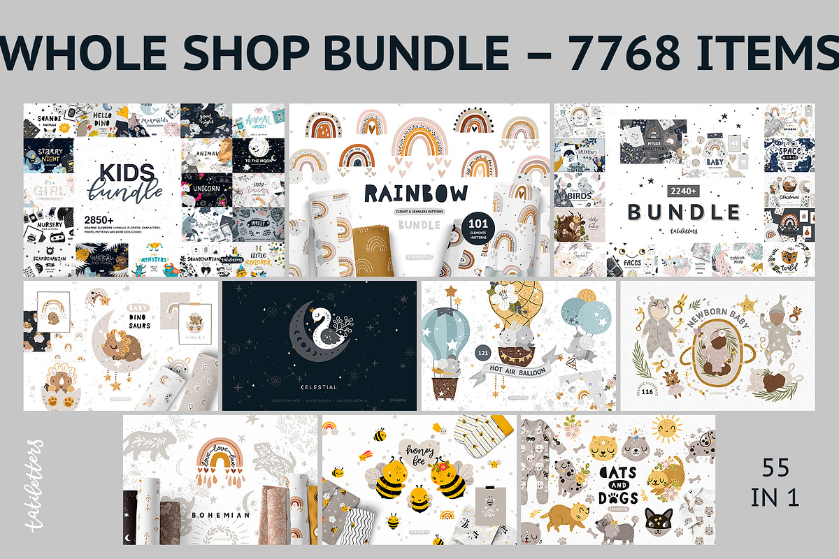 Whole shop BUNDLE – 7768 kids items, an Animal Illustration by tatiletters (Photo 2 of 54)