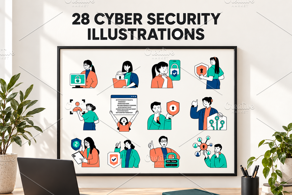 Cyber Security Illustrations, a Technology Illustration by alexdndz (Photo 1 of 3)