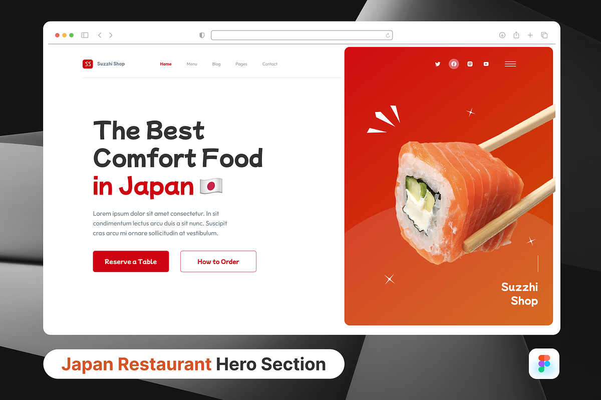 Sushi Shop - Restaurant Hero Header, a Templates & Theme by SquidPixey (Photo 1 of 3)