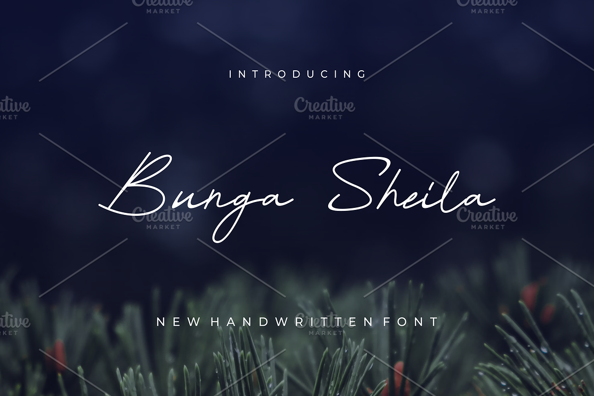 Bunga Sheila - Font, a Handwritten Font by artchiles_design (Photo 1 of 5)