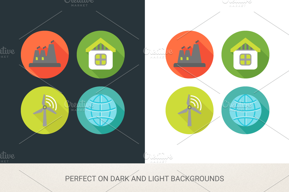 Round eco icons preview 4