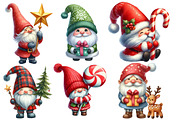 Christmas Gnome Sublimation Clipart, an Illustration by Designworld (Thumbnail 3 of 6)