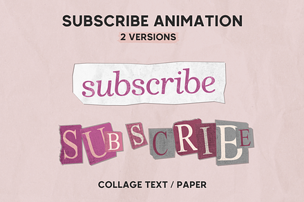 Collage Paper Subscribe Animation