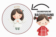 Cute Christmas and Little Girl Clipa, an Illustration by Libby Wishes (Thumbnail 2 of 7)