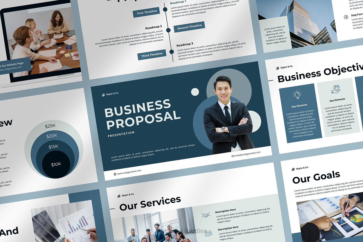 Skylar Business Proposal PowerPoint, a Presentation Template by FIBRINOSÄ (Photo 1 of 8)