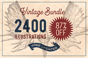87% OFF Vintage Bundle - Free Update, an Animal Illustration by Brigantine Designs (Thumbnail 1 of 21)