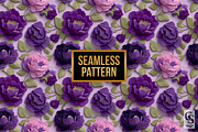 Purple Flowers Embroidery Background, a Pattern Graphic by Creative Store (Thumbnail 5 of 5)