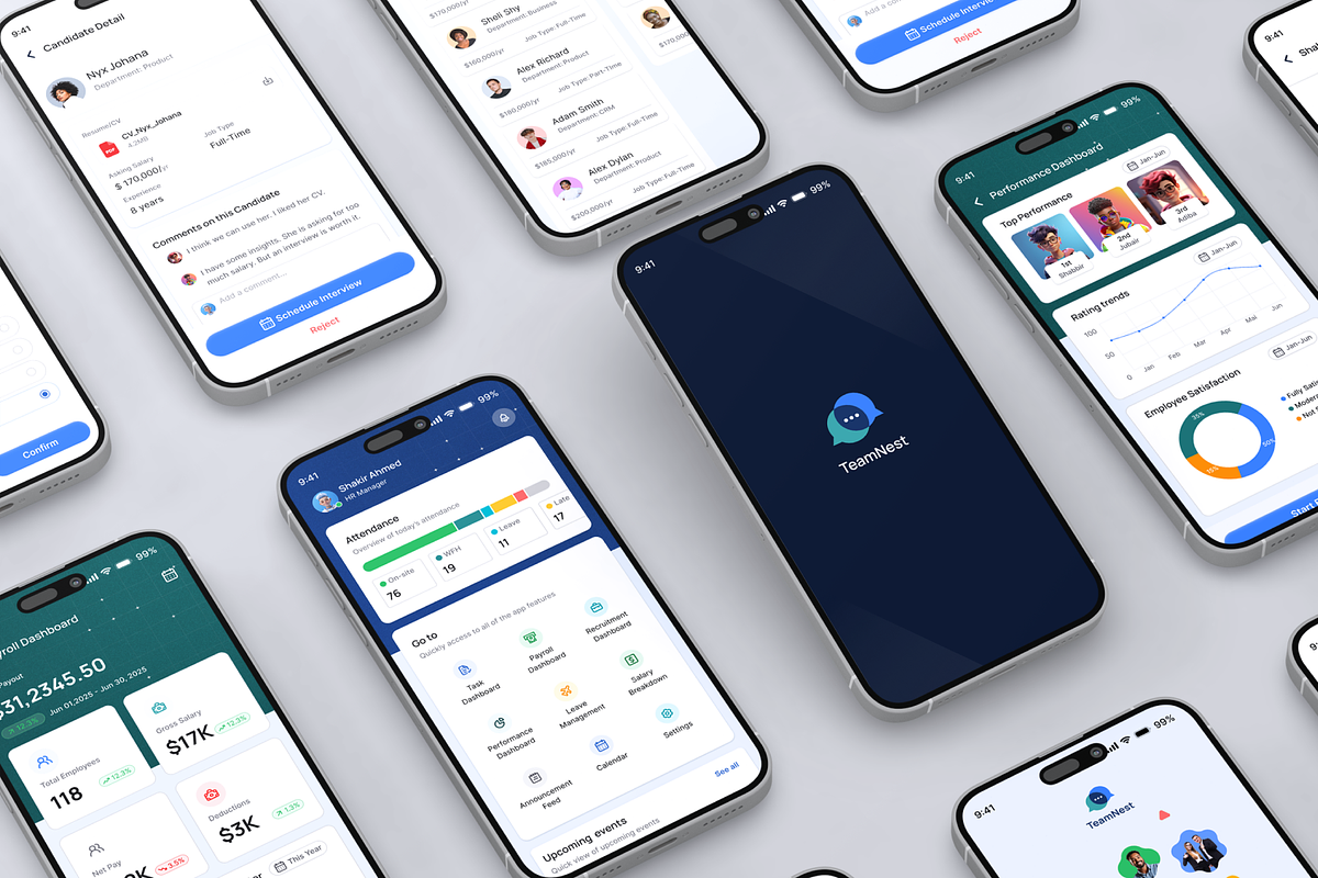 HR Management App Figma UI Kit preview 5