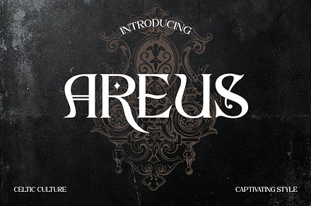 Areus - Celtic Display Font, a Serif Font by Qweera Studio