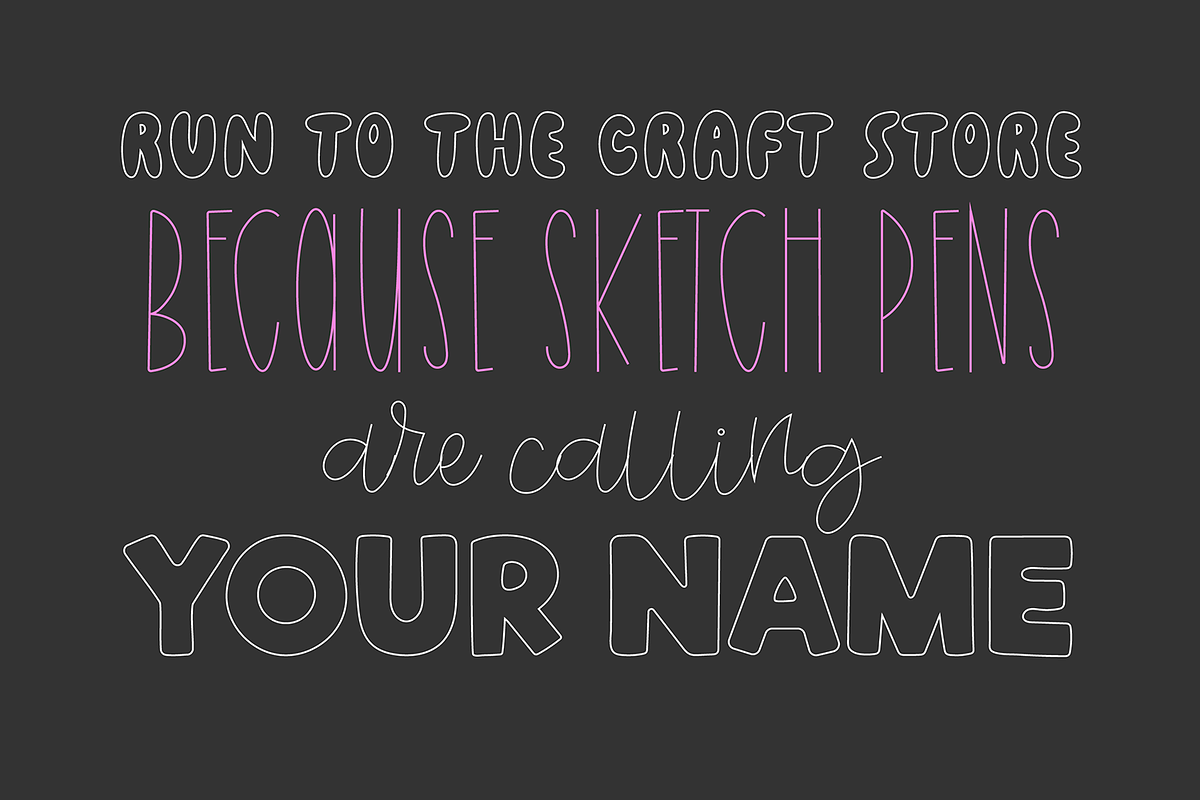 CHARMING SKETCH FONT BUNDLE 2, a Handwritten Font by Blush Font Co. (Photo 5 of 6)