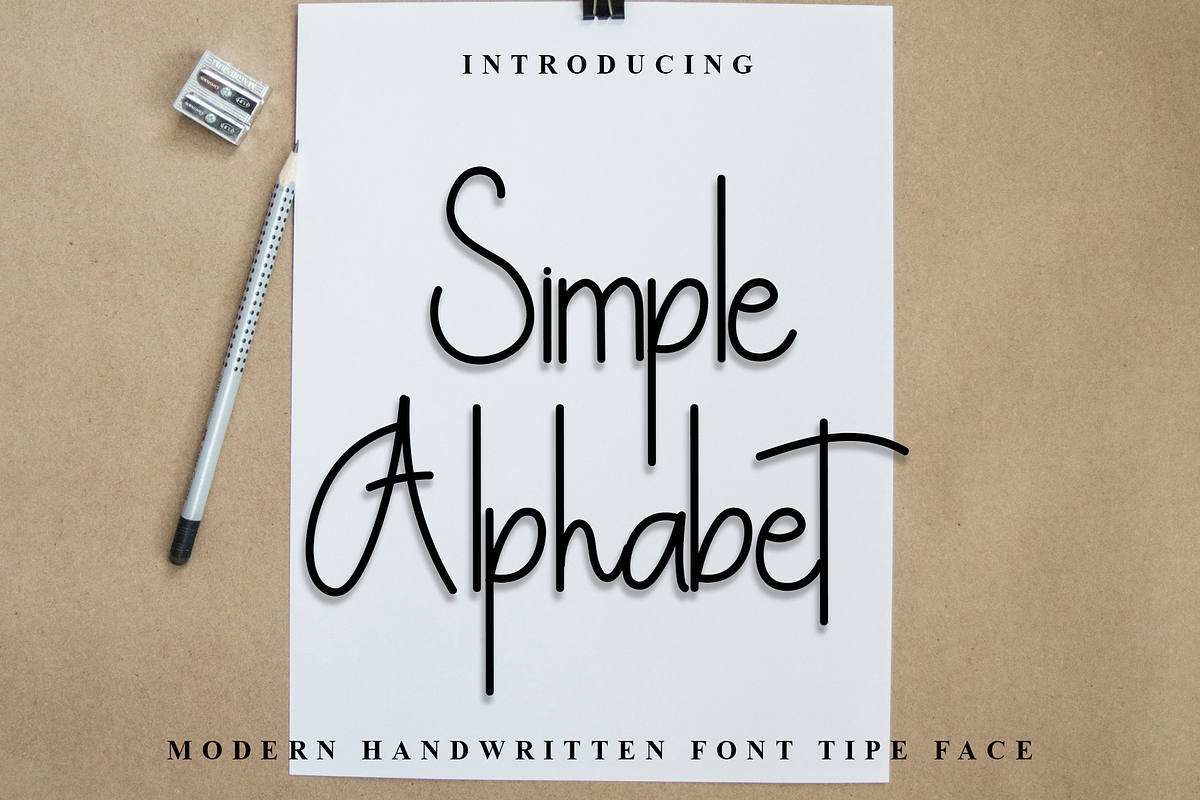 Simple Alphabet, a Handwritten Font by InermediaSTUDIO (Photo 1 of 8)