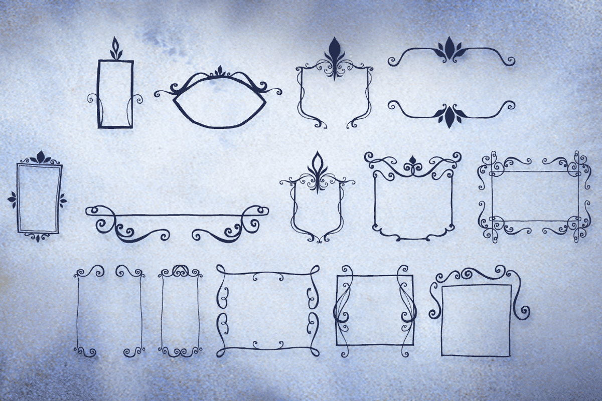 Blue Goblet Frames and Vignettes preview 3