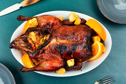 Roast duck with orange, a Food & Drink Photo by MLunov MLunov