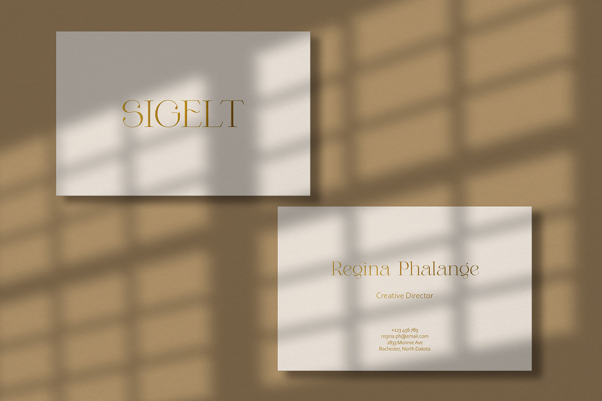 Business card template & mockups, a Business Card Template by Sigelt (Photo 3 of 4)