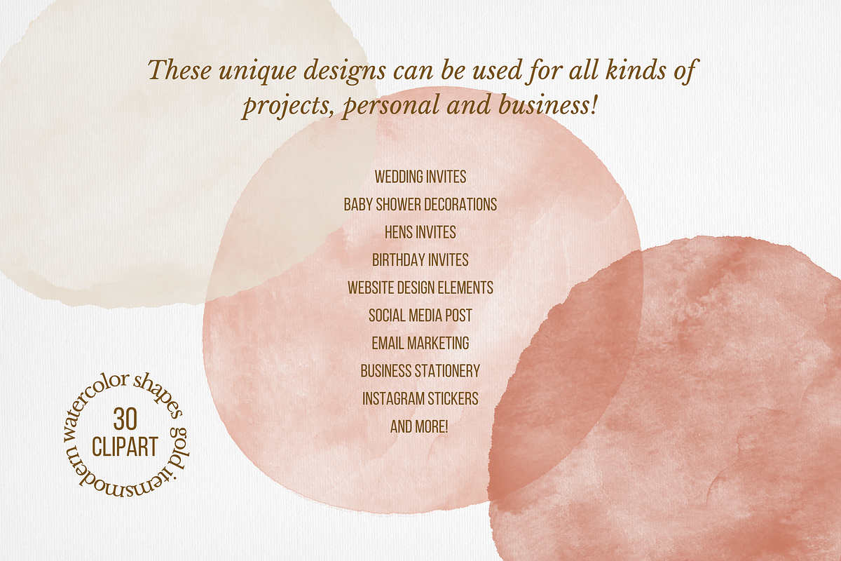 Contemporary Shapes and Gold Clipart, a Texture Graphic by Minky Moo Creations (Photo 10 of 14)