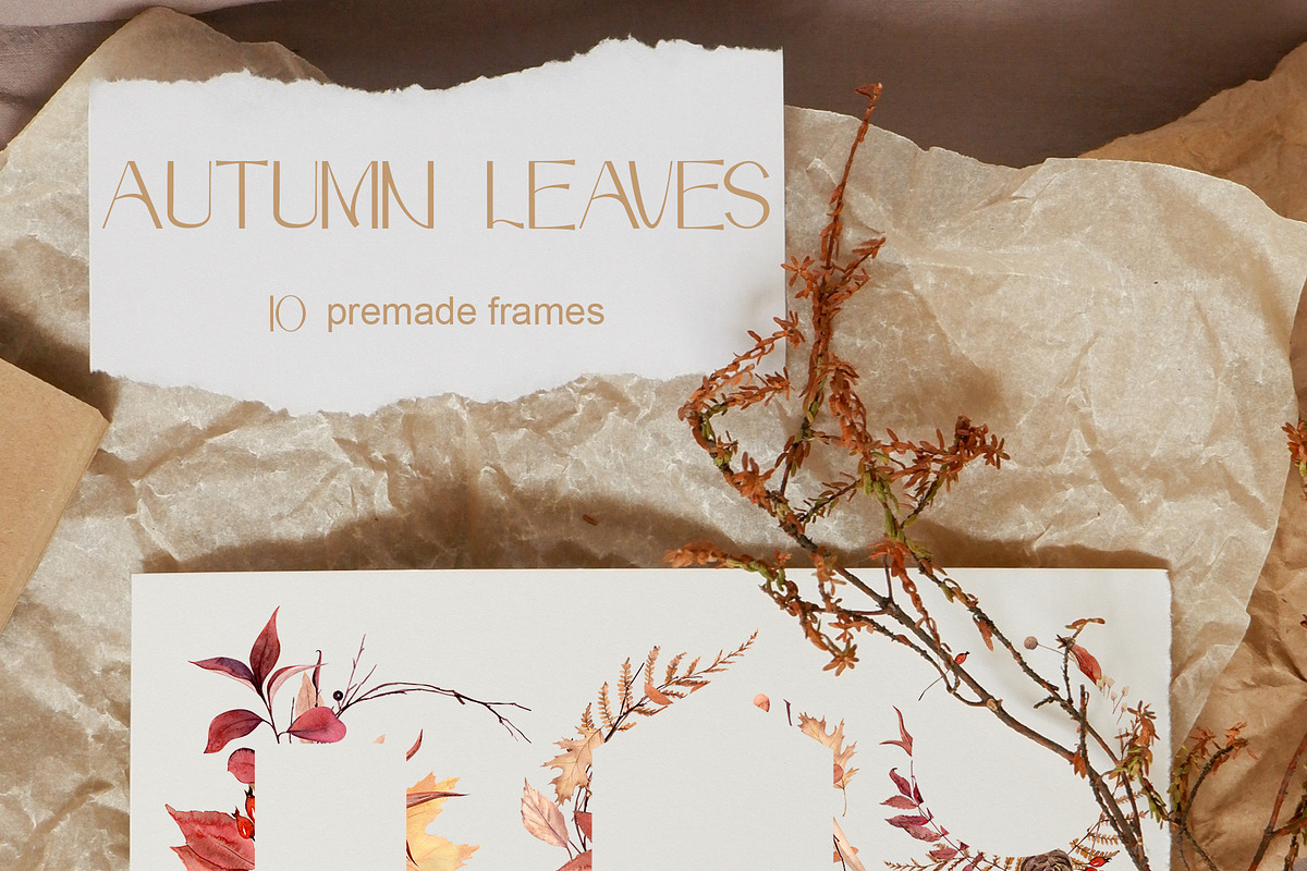 Autumn Leaves Set Illustrations, a Seasonal Illustration by NataliArkushArt (Photo 7 of 12)