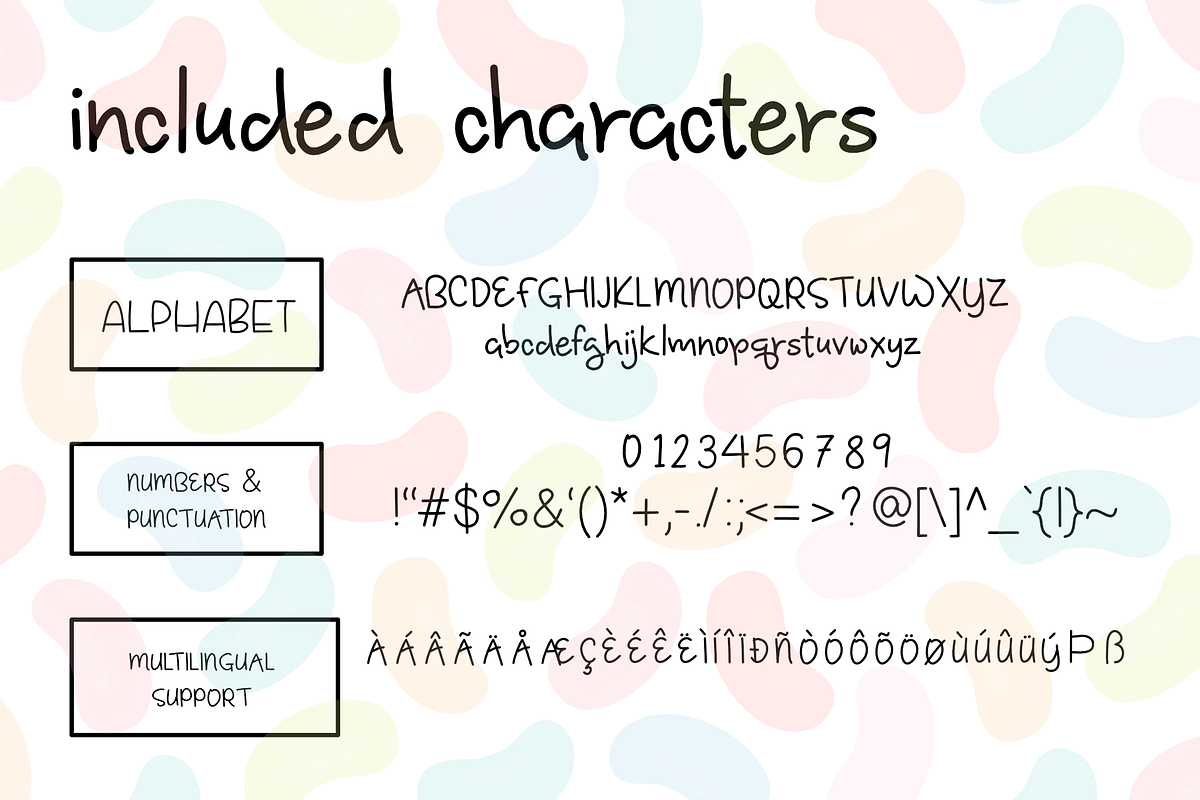 Jellybean | a cute handwritten font, a Handwritten Font by Design av MAD (Photo 3 of 6)