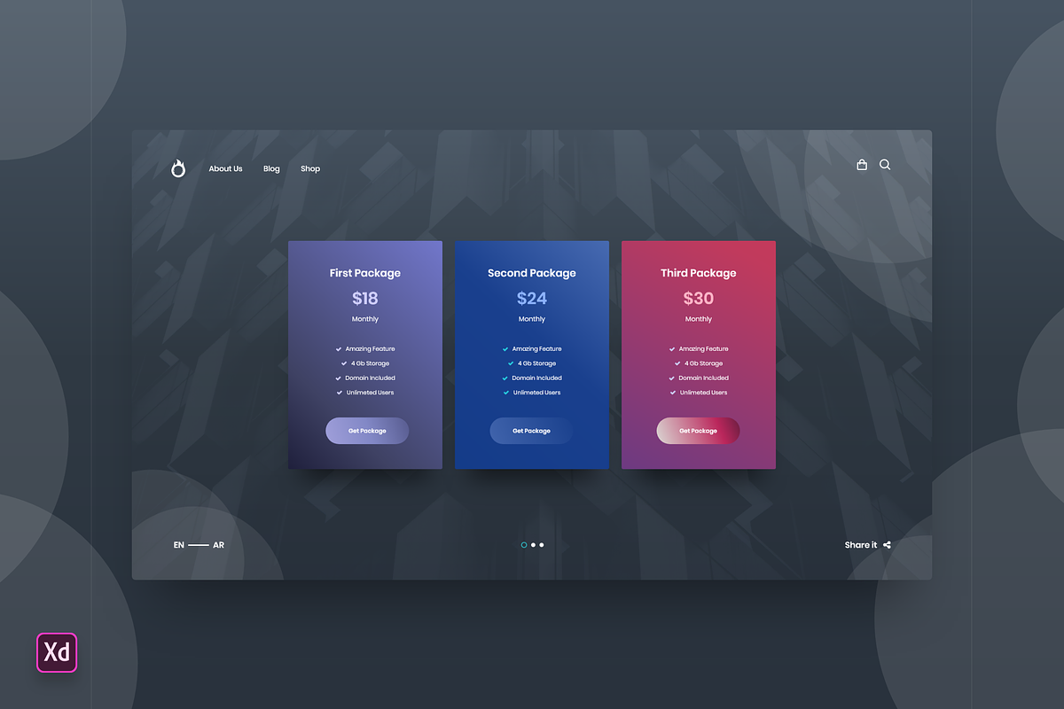Pricing Table Landing Page, a Landing Page Template by ExplicitConcepts