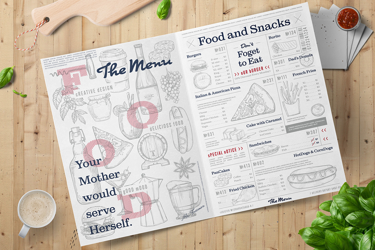 Café and restaurant menu bundle, a Brochure Template by Alfazet Chronicles (Photo 2 of 7)