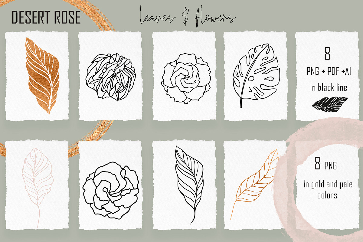 LINE ART COLLECTION DESERT ROSE, a Texture Illustration by ArtOLB (Photo 10 of 12)