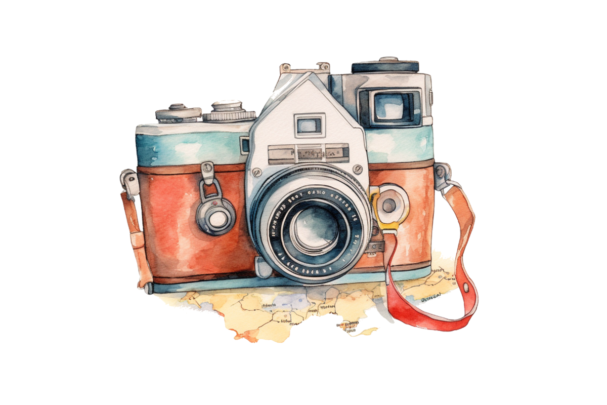 Retro Travel Camera Clipart  Bundle, an Object Graphic by Regulrcrative (Photo 5 of 7)
