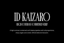 ID Kaizaro - High Contrast Serif