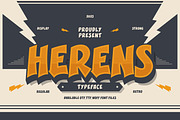 Herens Retro Display, a Serif Font by infernostudio3 (Thumbnail 1 of 10)