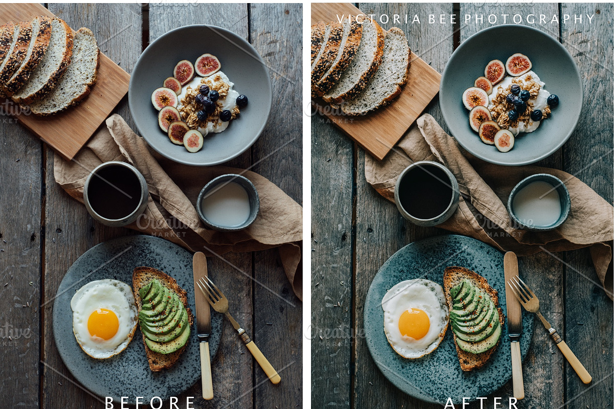 DARK FOOD LIGHTROOM PRESETS, a Preset Add-On by Victoria Bee Presets (Photo 3 of 17)