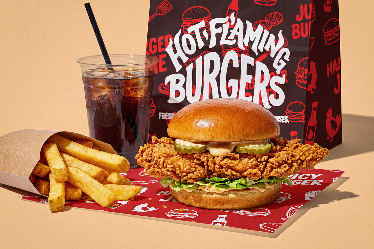 Fast Food Packaging Mockup, a Packaging Mockup by Designer Dude (Photo 1 of 2)