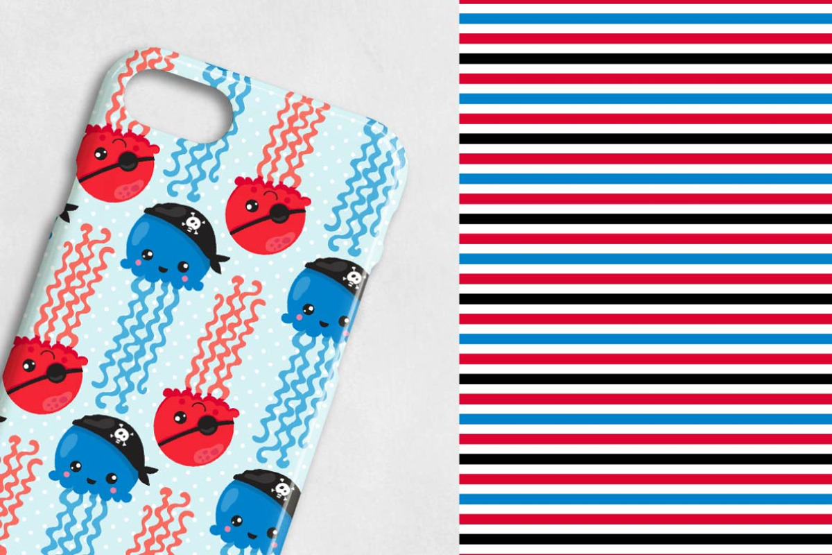 PIRATE OCTOPUS Pattern collection, a Pattern Graphic by PrettyPatterns (Photo 3 of 5)