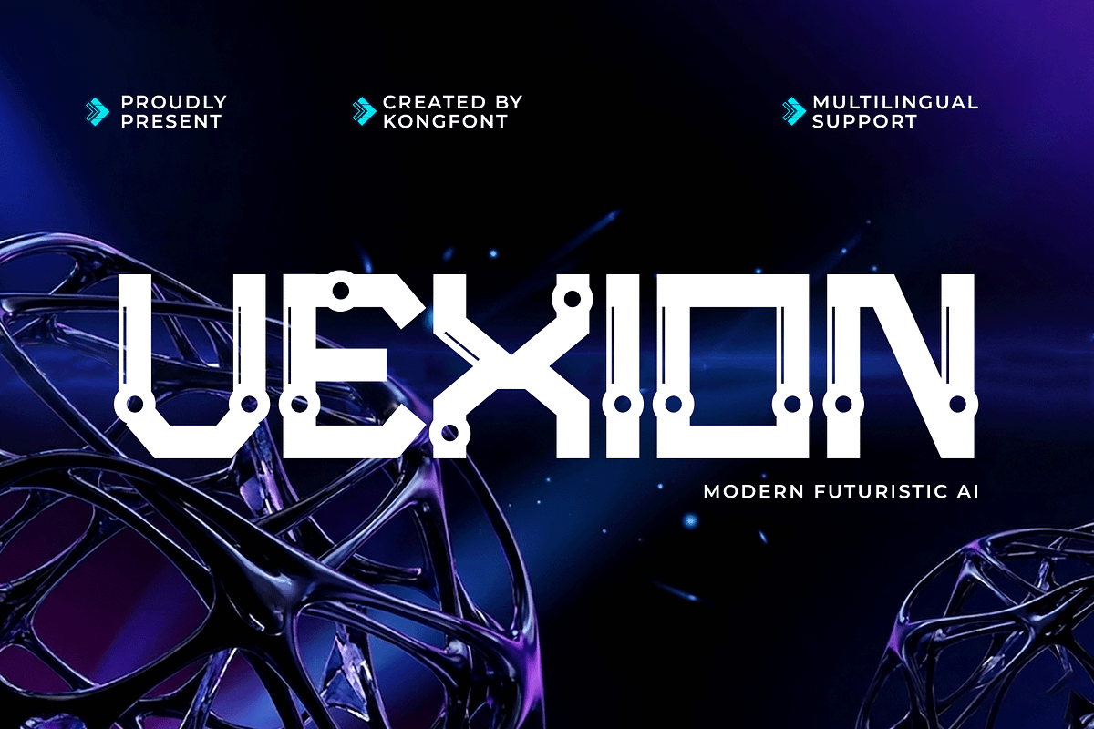 Vexion – Modern Futuristic AI Font, a Handwritten Font by overlaytemplates (Photo 1 of 5)