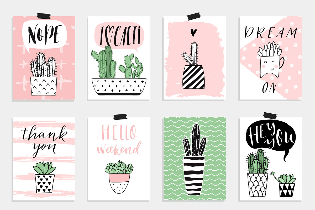 In love with cacti - house plant set, a Decorative Illustration by Artnis (Photo 2 of 3)