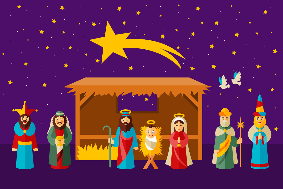 Christmas Nativity Scene, an Illustration by Riots Brush (Photo 2 of 3)