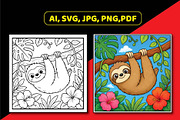 Jungle Animal Coloring Book for Kids, an Animal Illustration by Akrinity Digital (Thumbnail 4 of 6)