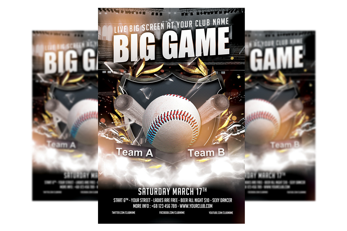 Baseball, a Flyer Template by imadeDesign
