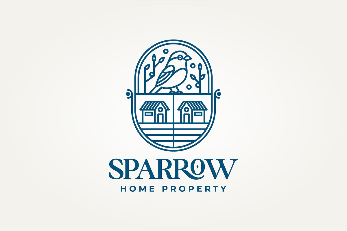 sparrow home property icon logo, a Branding & Logo Template by Blazybone (Photo 1 of 2)