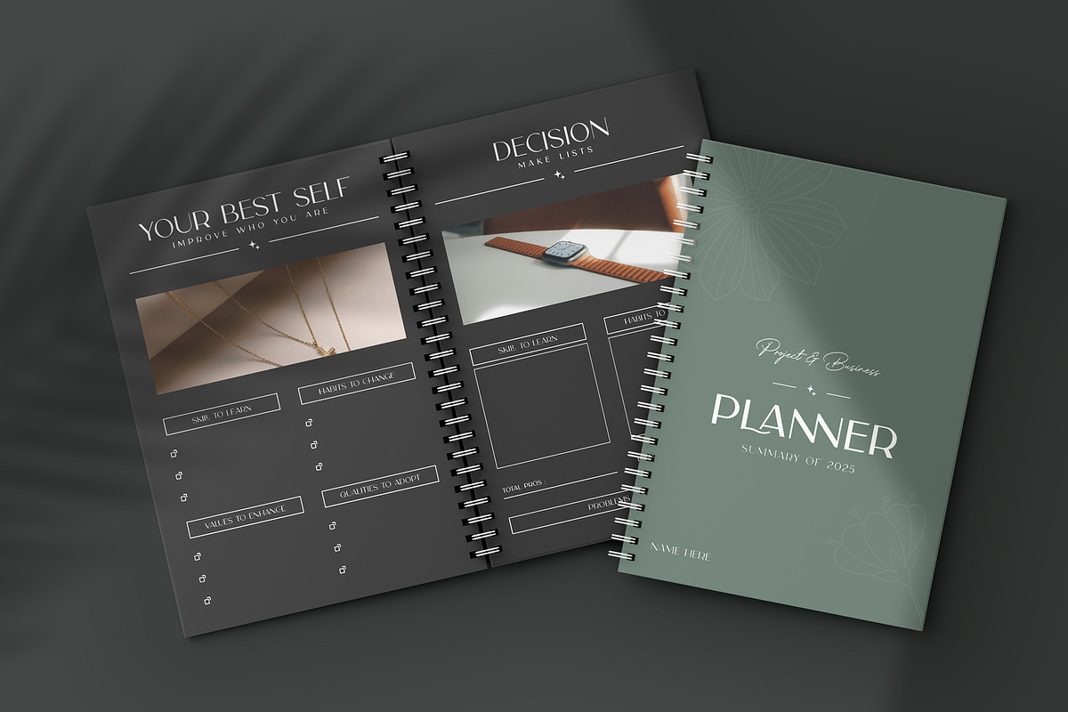 Planner & Notebook Template, a Stationery Template by DesignCrest