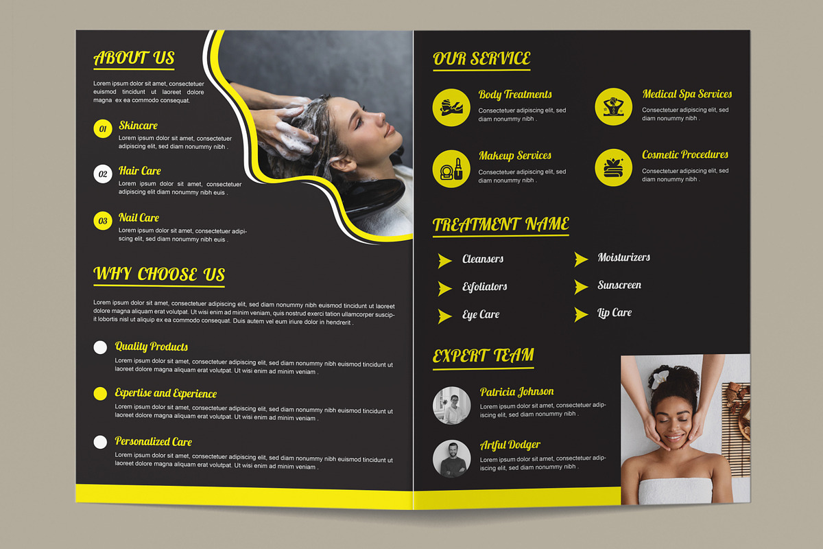Spa Bifold Brochure Template, a Brochure Template by MightyDesign (Photo 3 of 6)