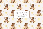 Bear and His Toys Animals Watercolor, an Animal Illustration by ViktoriyaD (Thumbnail 9 of 9)