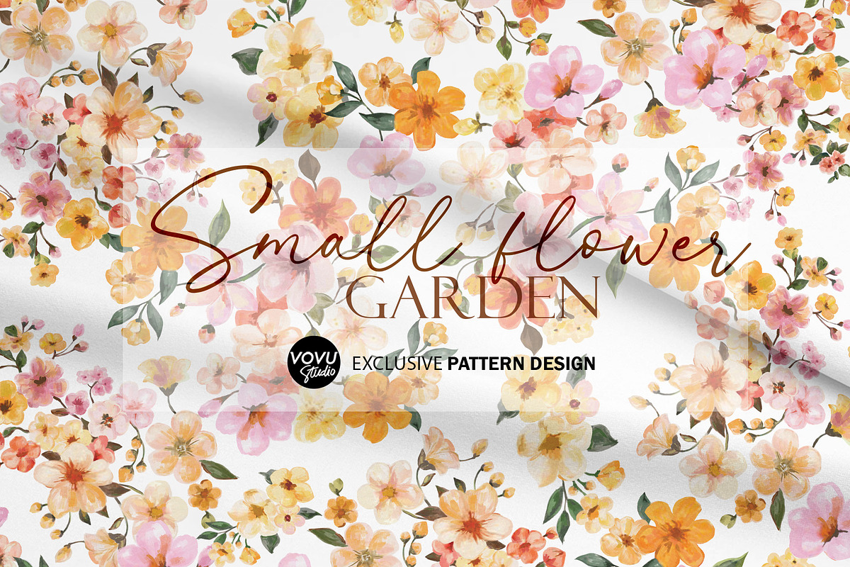 Small Flower Garden | Pattern Design, a Pattern Graphic by VOVU Studio (Photo 1 of 8)